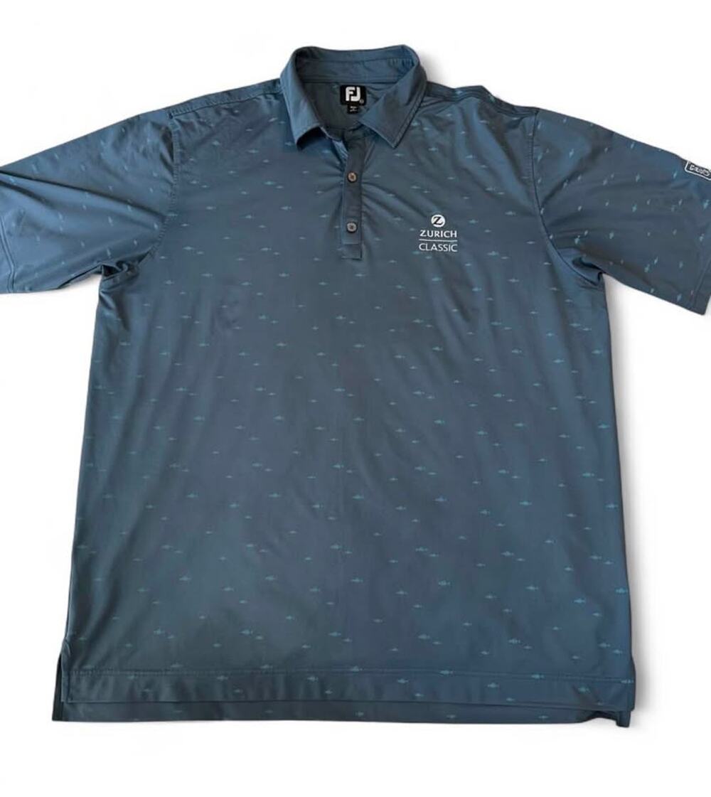 FootJoy Blue Zurich Classic Golf Polo Shirt Size 2XL